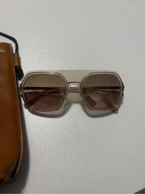 Women's Oversized Square Sunglasses in Light Brown - MCM
